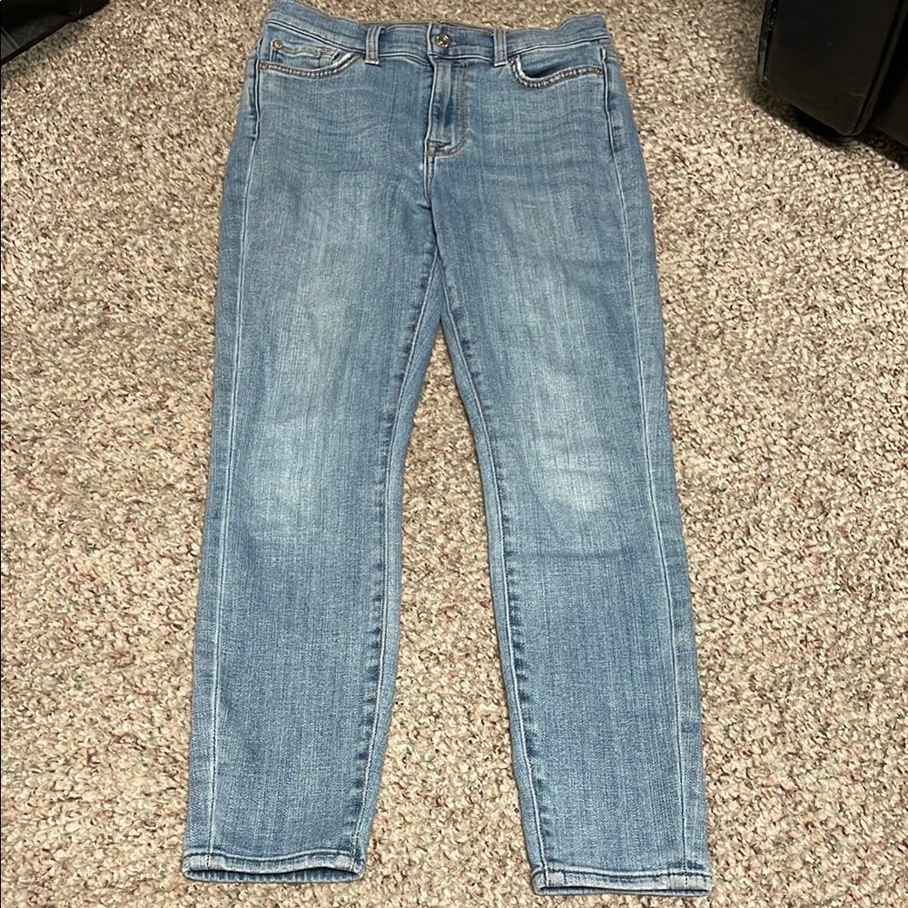 7 for all mankind high waist ankle Women's Blue Jeans - Picture 1 of 9